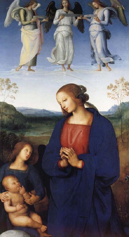 Pietro Perugino The Virgin and Child with an Angel oil painting image
